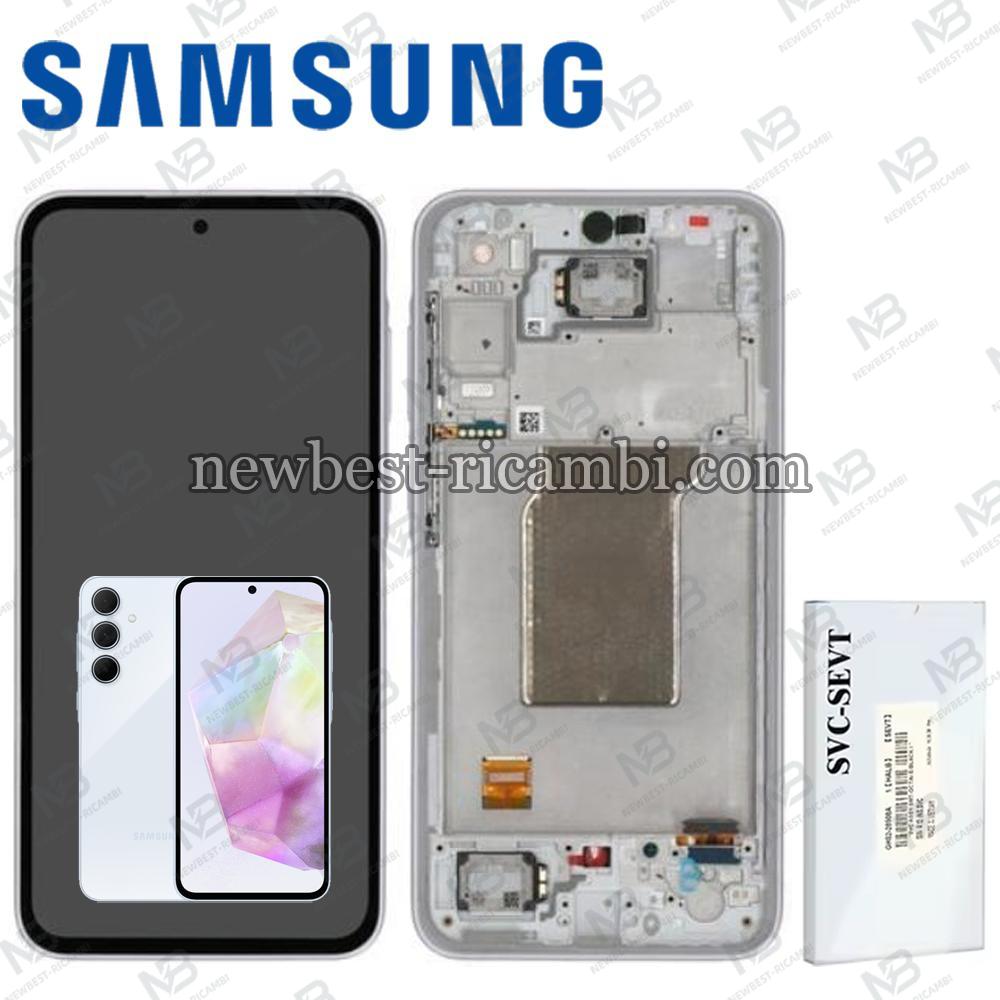 Samsung Galaxy A35 5G A356 Touch + Lcd + Frame Blue Service Pack