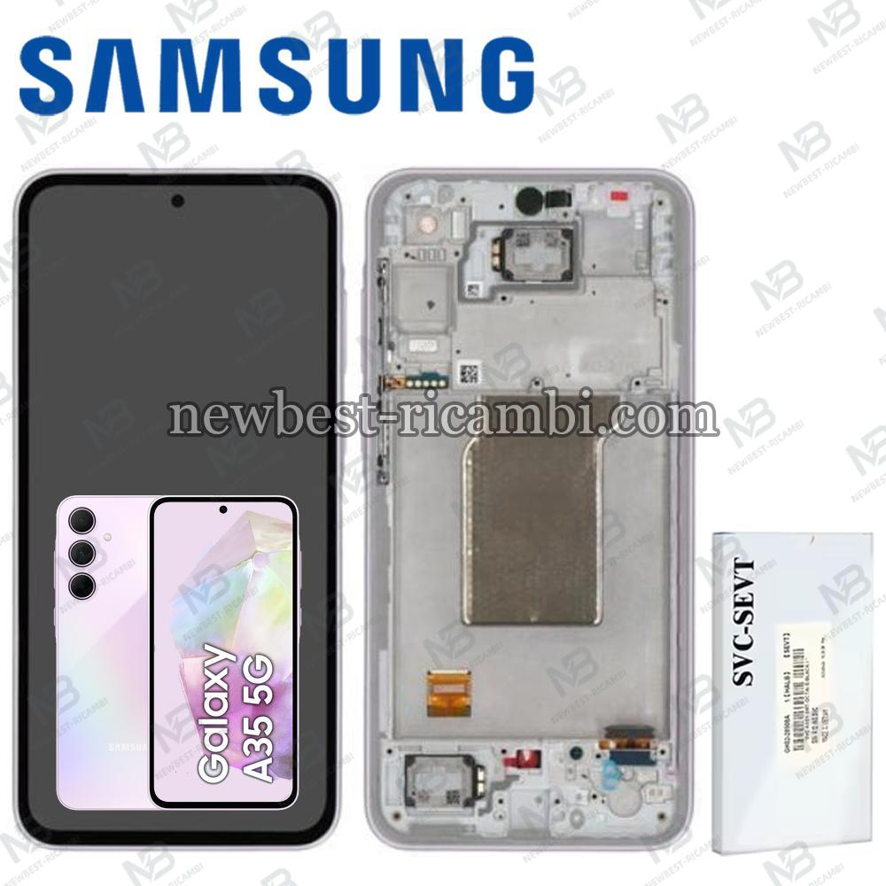 Samsung Galaxy A35 5G A356 Touch + Lcd + Frame Lavender Service Pack