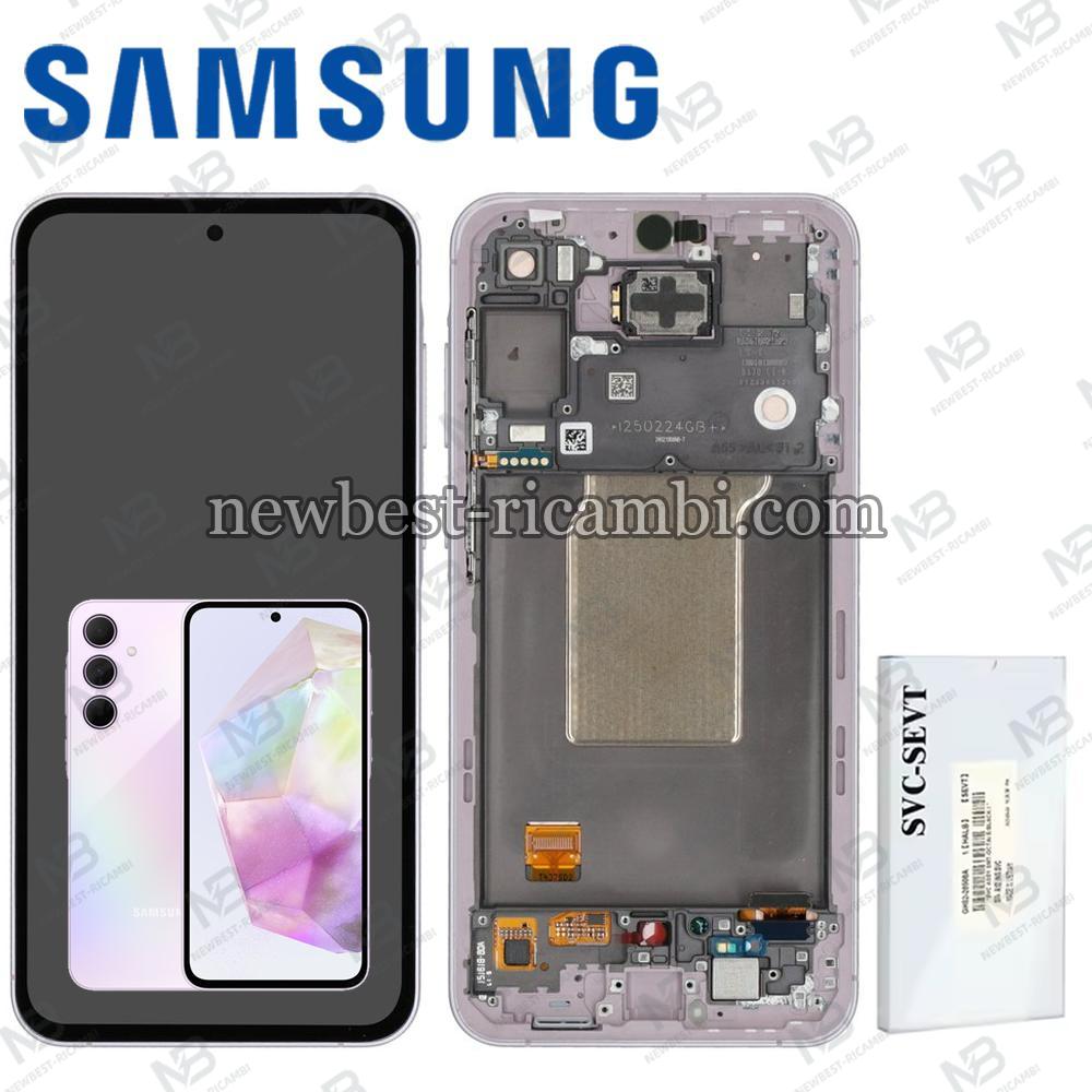 Samsung Galaxy A55 5G A556 Touch + Lcd + Frame Purple Service Pack