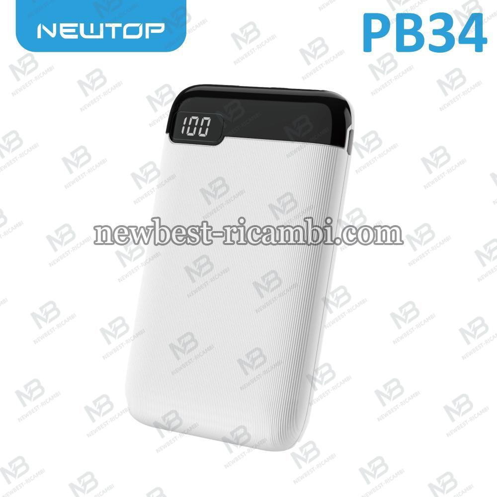 NEWTOP PB34 POWER BANK 5V/2.1A 5000MAH BIANCO