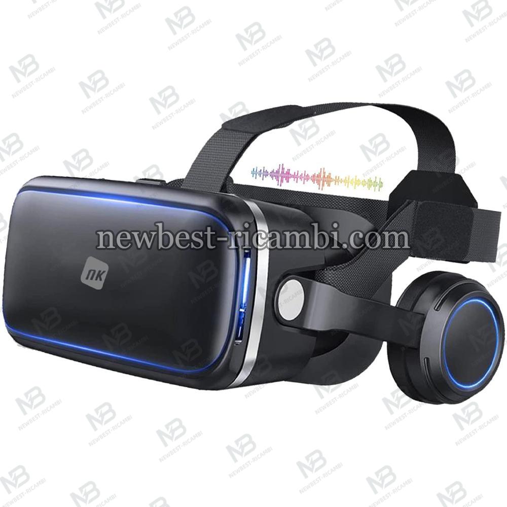 NK VR Smart Glasses with Headphones – Virtual Reality 3D with Audio In Blister