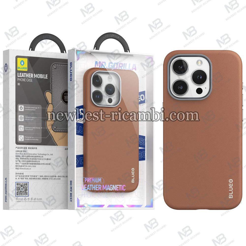 Blueo Leather Mobile Phone Case iP14 Pro Brown In Blister