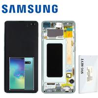 Samsung Galaxy S10 Plus G975f Touch+Lcd+Frame Green Service Pack