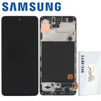 Samsung Galaxy A51 A515f Touch + Lcd + Frame Black Service Pack