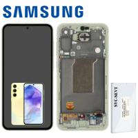 Samsung Galaxy A55 5G A556 Touch + Lcd + Frame Yellow Service Pack