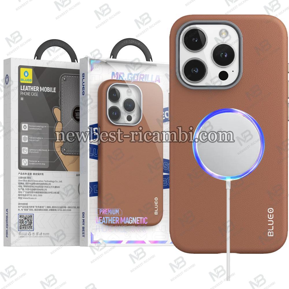 Blueo Leather Mobile Phone Case iP14 Pro Brown In Blister