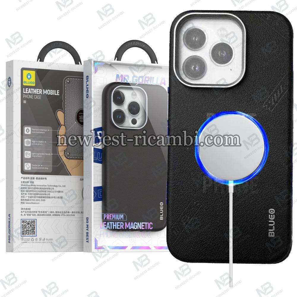 Blueo Leather Mobile Phone Case iPhone 14 Pro Black In Blister