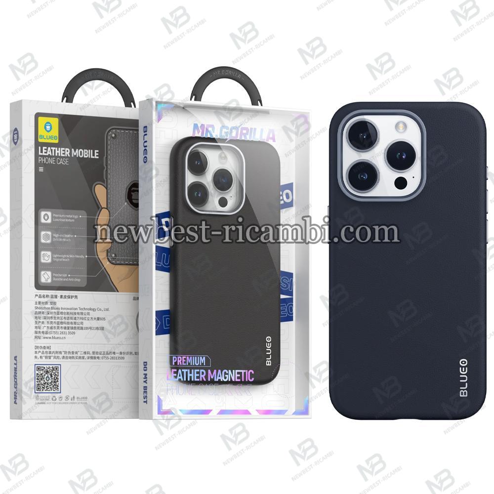 Blueo Leather Mobile Phone Case iP15 Pro Blue In Blister