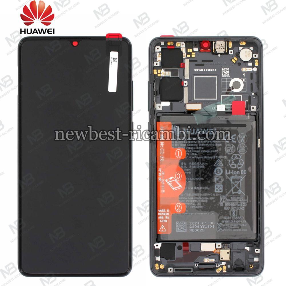 Huawei P30 Touch + Lcd + Frame Battery Full (New Version 2021) Black Service Pack