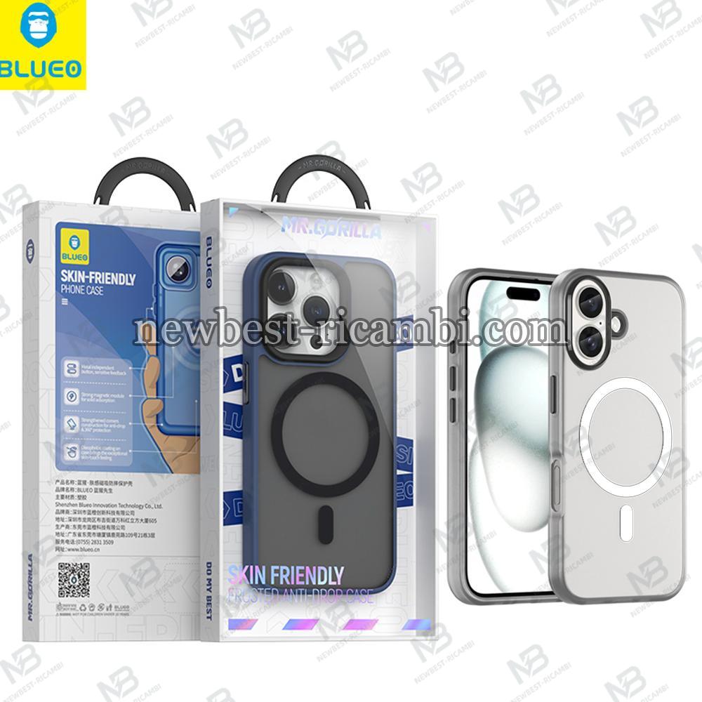 Blueo Skin Friendly Frosted Anti-Drop Case - iPhone 16 - Grey In Blister