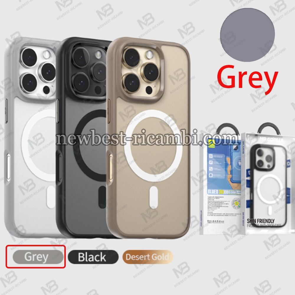 Blueo Skin Friendly Frosted Anti-Drop Case - iPhone 16 Pro - Grey In Blister