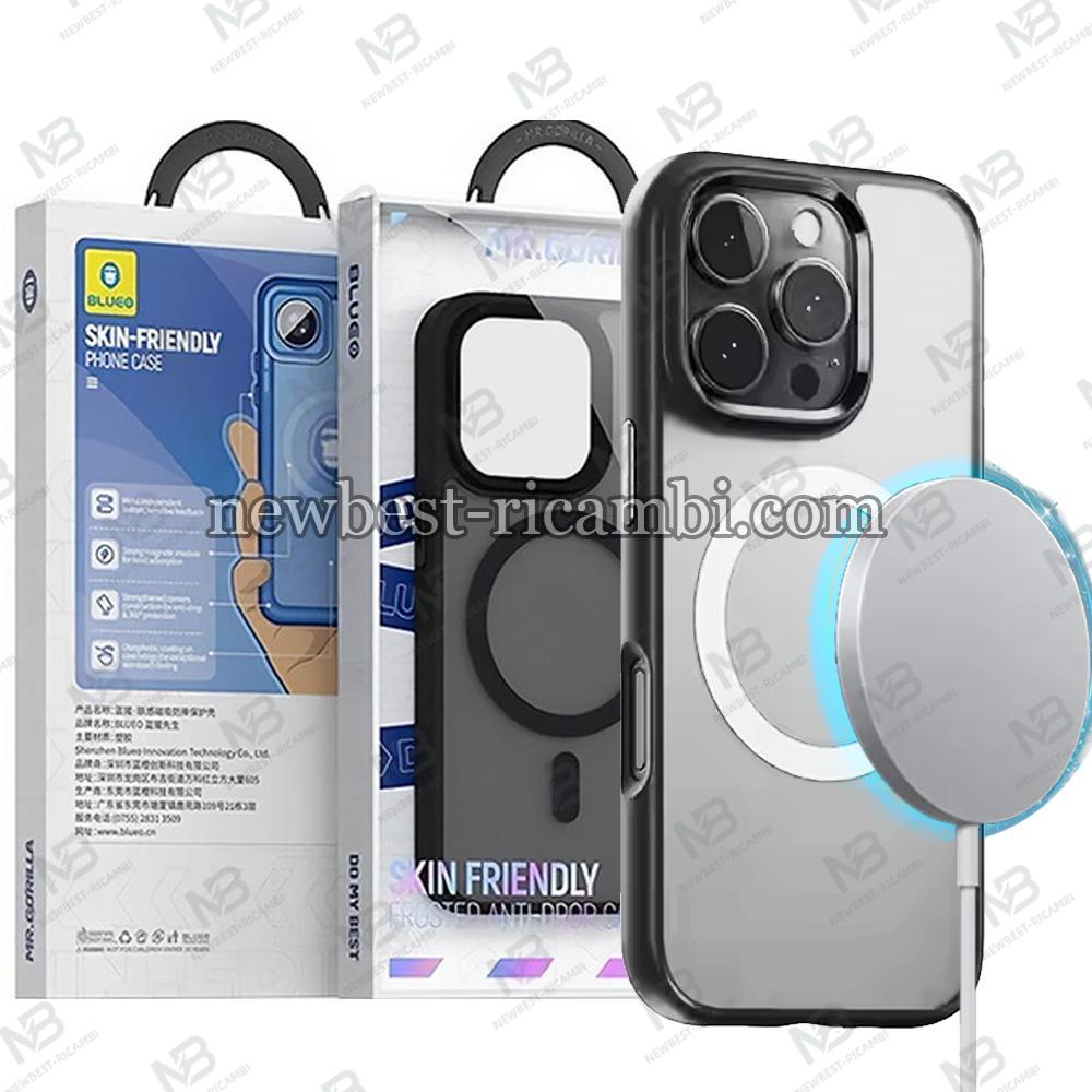 Blueo Skin Friendly Frosted Anti-Drop Case - iPhone 16 Pro Max - Black/White In Blister