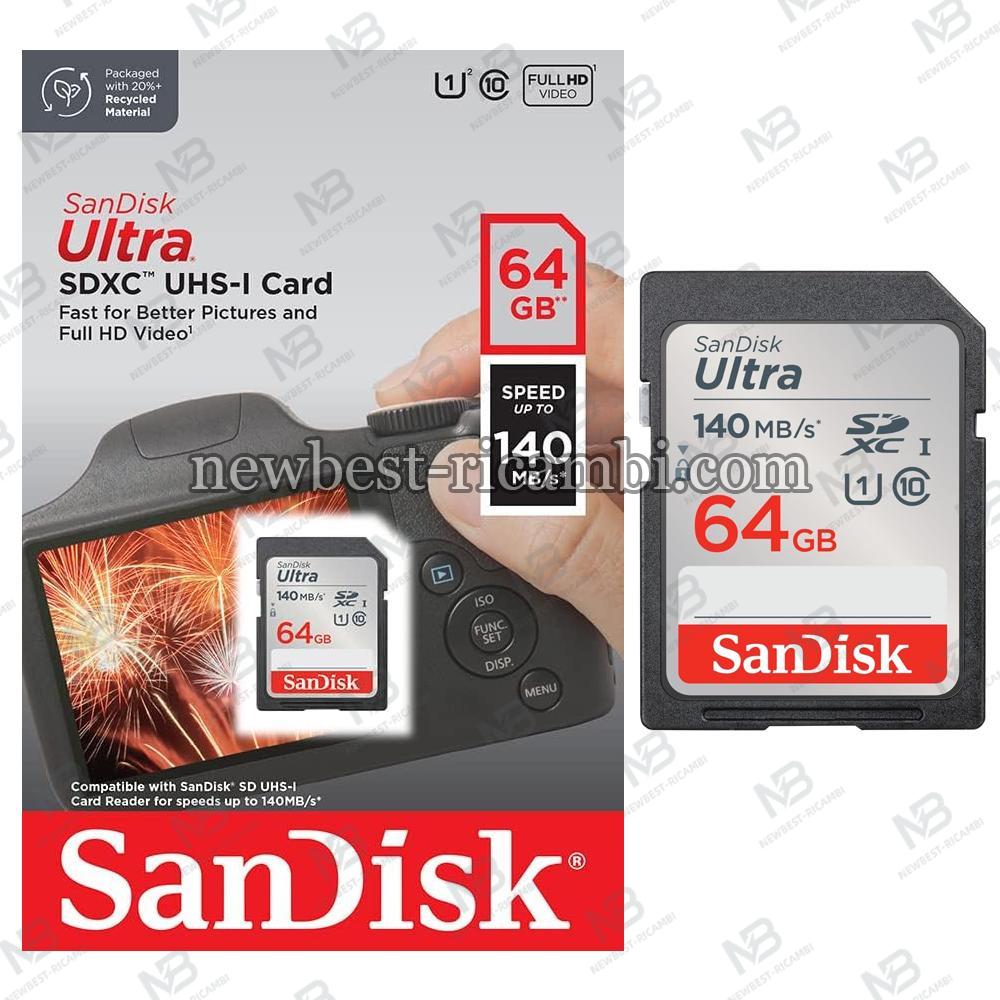 SanDisk Ultra 64GB SDXC 140MB/s - Memory Card In Blister