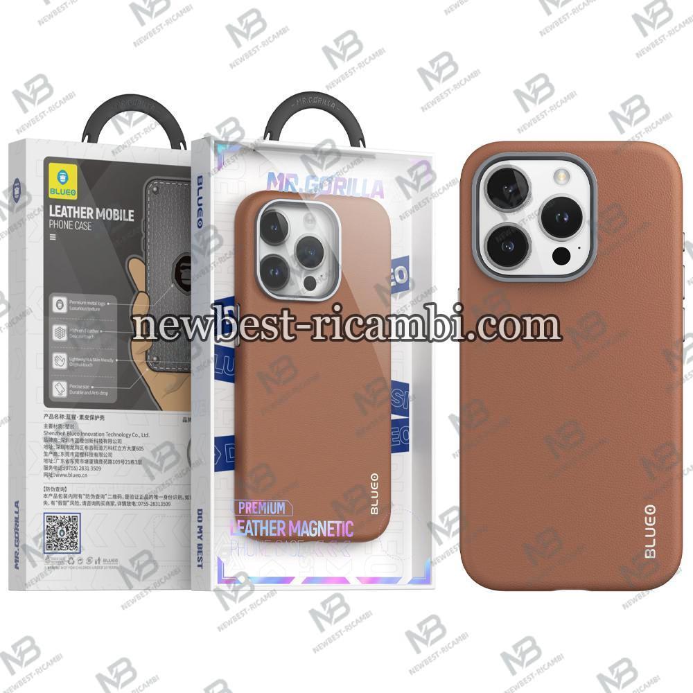 Blueo Leather Mobile Phone Case iPhone 14 Pro Max Brown In Blister