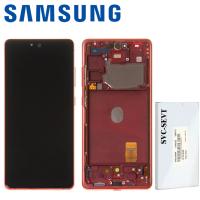 Samsung Galaxy S20 FE G780 Touch + Lcd + Frame Red Service Pack