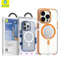 Blueo Skin Friendly Dual Color Magsafe Case - iPhone 15 Pro - Orange In Blister