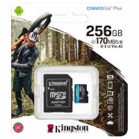 Kingston Canvas Go Plus microSDXC Memory Card with Adapter 256Gb Class 10 / UHS-1 U3 SDCG3/256GB