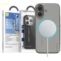 BLUEO Premium Leather Phone Case With Magnetic iPhone 16 Grey In Blister