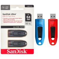 SanDisk 64GB 2-Pack Ultra USB 3.0 Flash Drive (2x64GB) In Blister