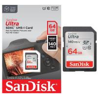 SanDisk Ultra 64GB SDXC 140MB/s - Memory Card In Blister