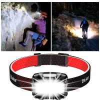 Blukar LED Headlamp Super Bright 2000Lm USB Rechargeable Head Torch with Motion Sensor 8 Lighting Modes In Blister