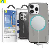 BLUEO Premium Leather Phone Case With Magnetic iPhone 16 Pro Max Grey In Blister