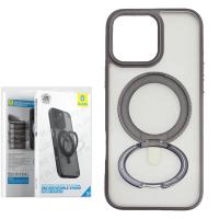 Blueo Skin Friendly Magnetic Case With 360 Rotatable Stand iPhone 16 Pro Max Grey In Blister