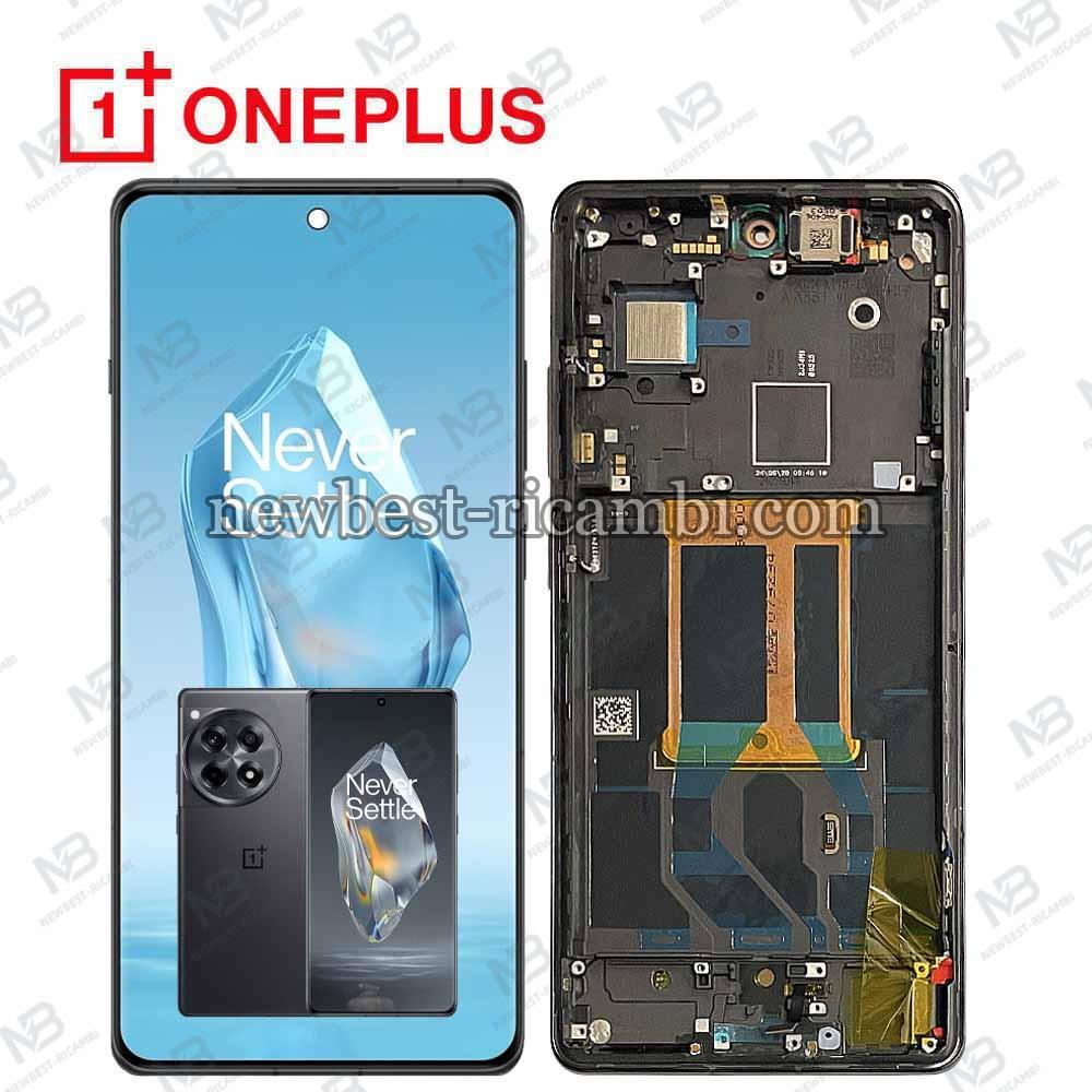 One Plus 12R Touch + Lcd + Frame Black Service Pack