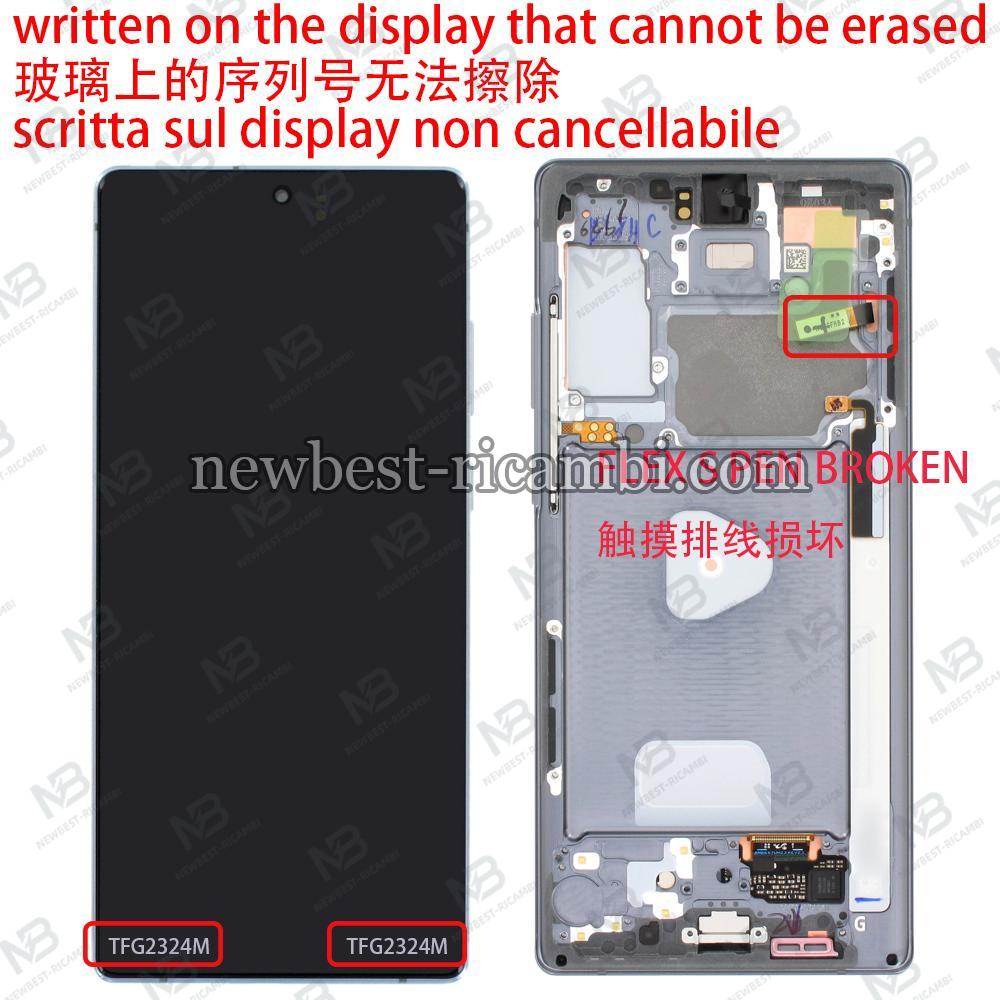 Samsung Galaxy Note 20 N980 Touch+Lcd+Frame Grey (Developer Version ) Disassembled Grade D