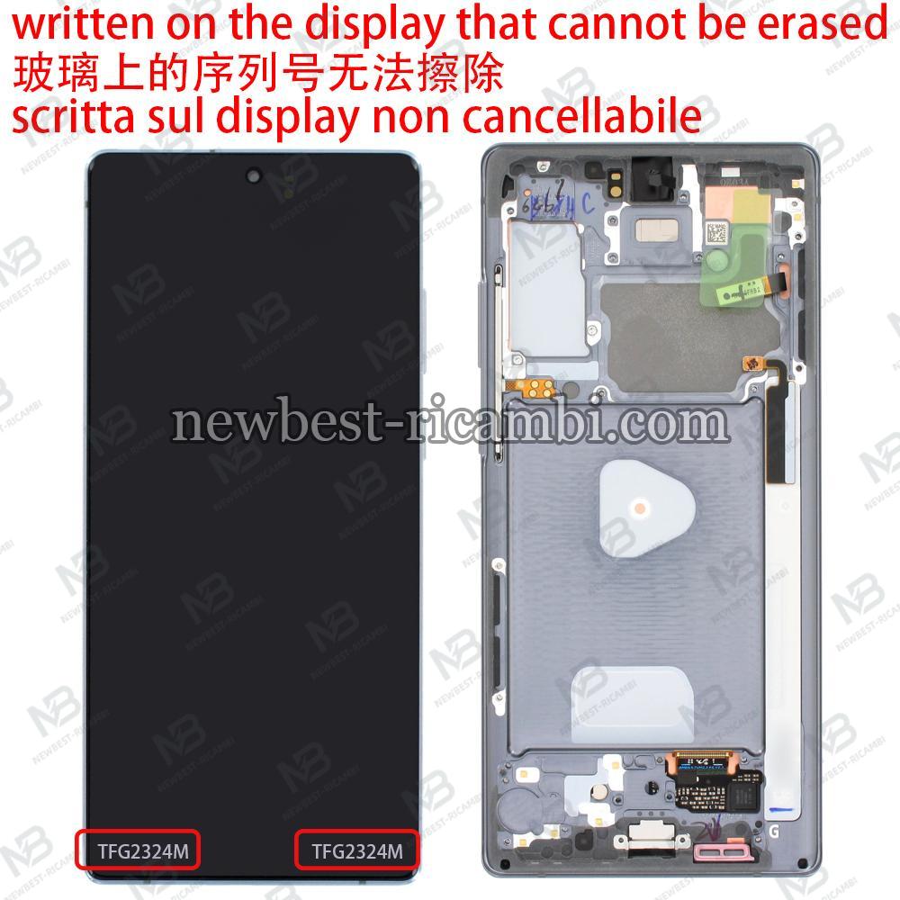 Samsung Galaxy Note 20 N980 Touch+Lcd+Frame Grey (Developer Version ) Disassembled Grade A