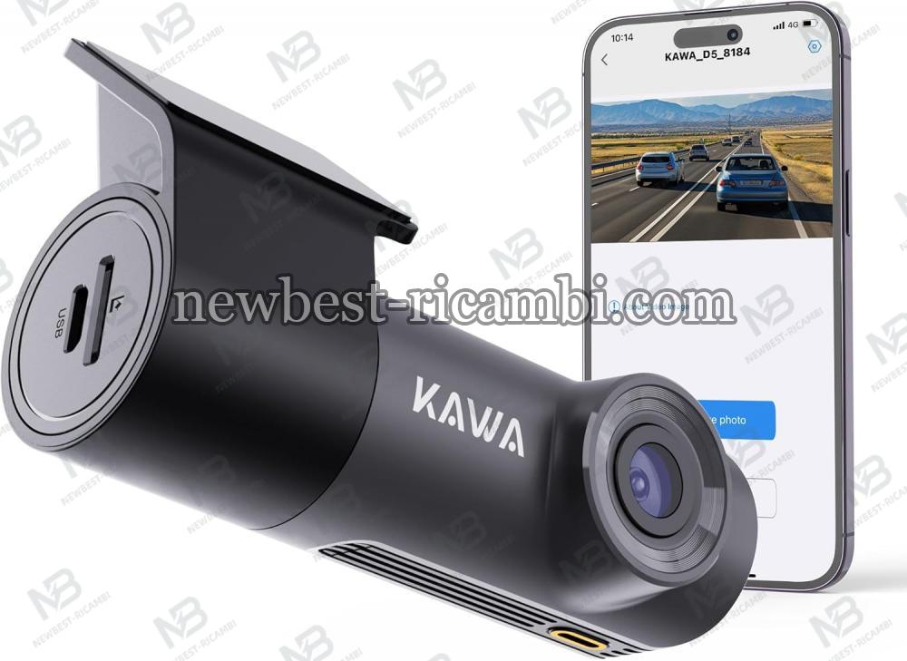 KAWA D5 Dash Cam Car 1296P with APP WiFi WDR Night Vision Black in Blistre