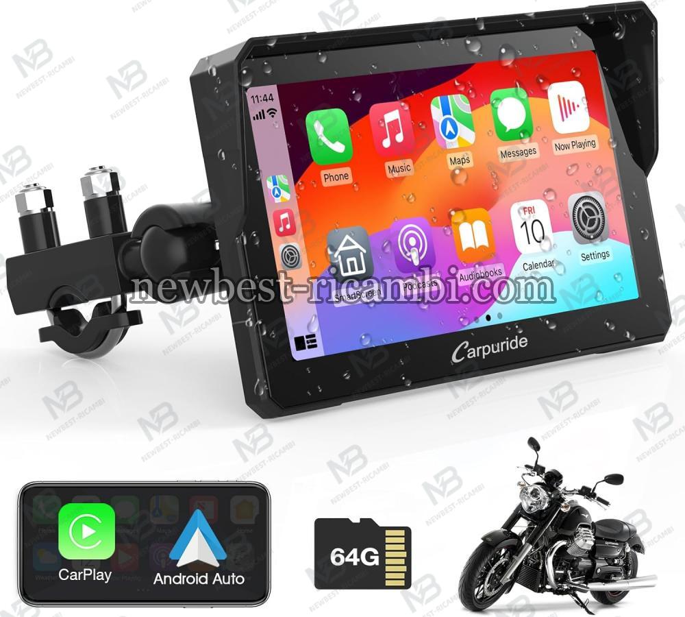 Carpuride W702 for Motorcycle 7 inch Waterproof Touchscreen in Blister