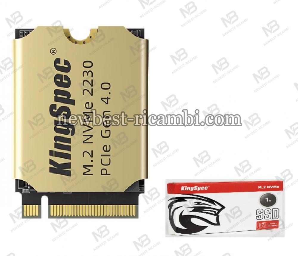 KingSpec 1TB NVMe Gen4x4 M.2 2230 SSD with Copper Heatsink in Blister