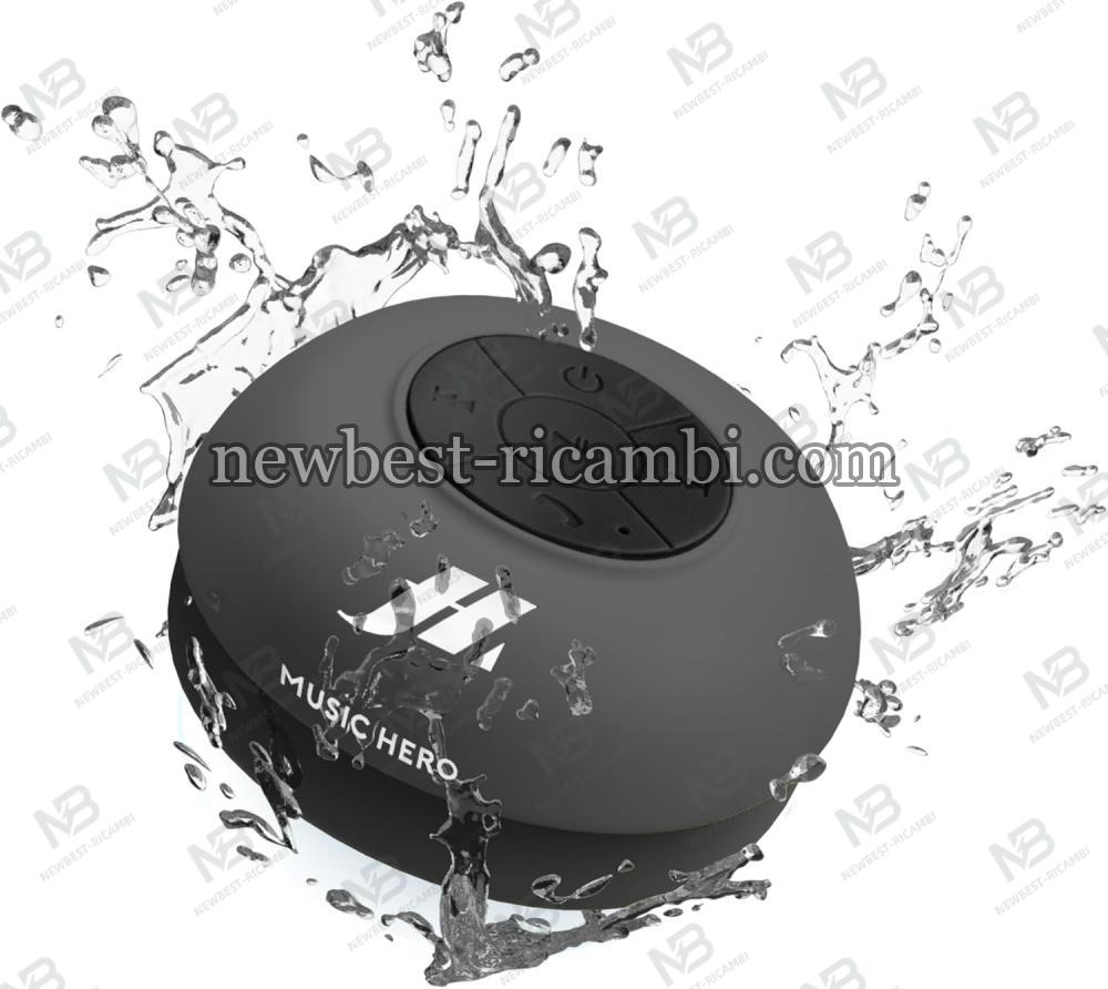 Music Hero 3W Speaker with Suction Cup Waterproof Black in Blister