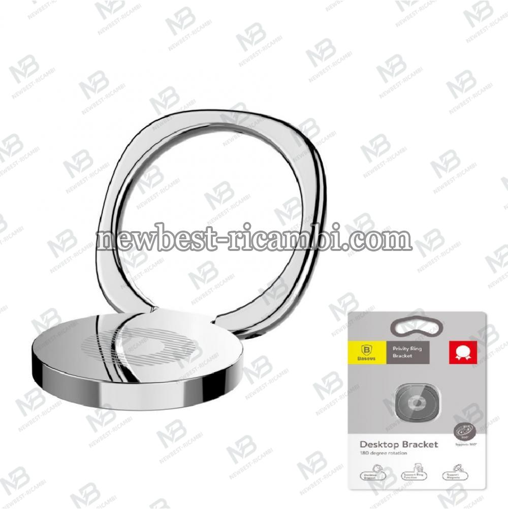 Magnetic Metal Ring Baseus Privity Universal Silver SUMQ-0S in Blister