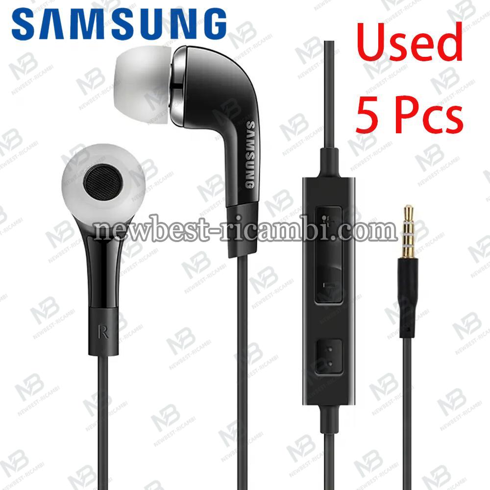 Samsung 3.5mm Earphones EHS64 Black 5 Pcs Used Bulk