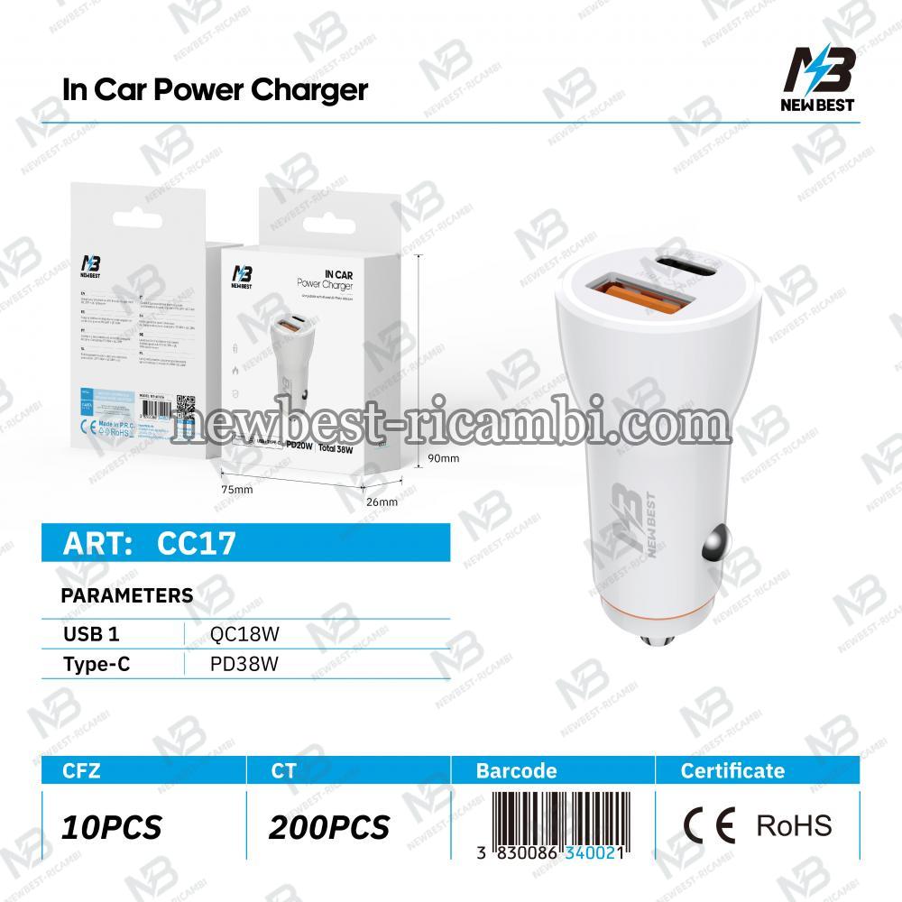 New Best CC17 QC18W+ PD 38W Car Charger In Blister