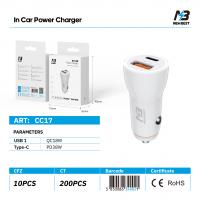 New Best CC17 QC18W+ PD 38W Car Charger In Blister