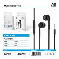 New Best CF15 Universal Jack 3.5MM Headphones Black In Blister