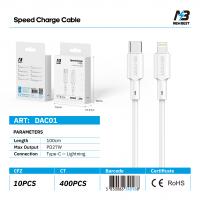 New Best DAC01/NT-46712 USB Cable 27W Type-C To Lighting 100CM White In Blister