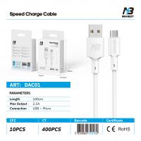 New Best DAC01 USB Cable USB-A To Micro 100CM White In Blister