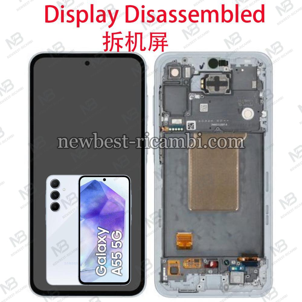 Samsung Galaxy A55 5G A556 Touch + Lcd + Frame Blue Disassembled Grade A