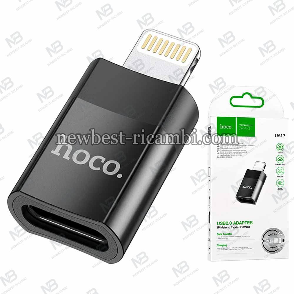 USB-C to Lightning Adapter Hoco UA17, Black in Blister