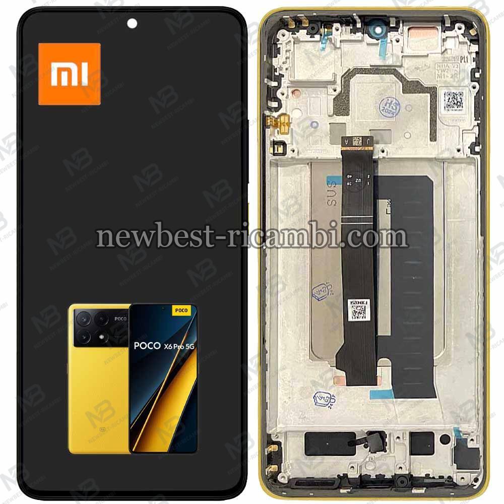 Xiaomi Poco X6 Pro 5G (2311DRK48G) Touch + Lcd + Frame Yellow Service Pack