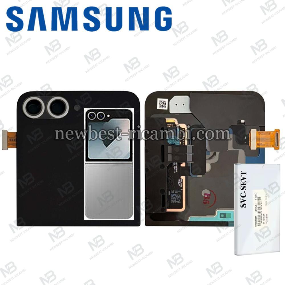 ​Samsung Galaxy Z Flip 6 F741 Cover + Lcd Outer Display Silver Shadow Service Pack