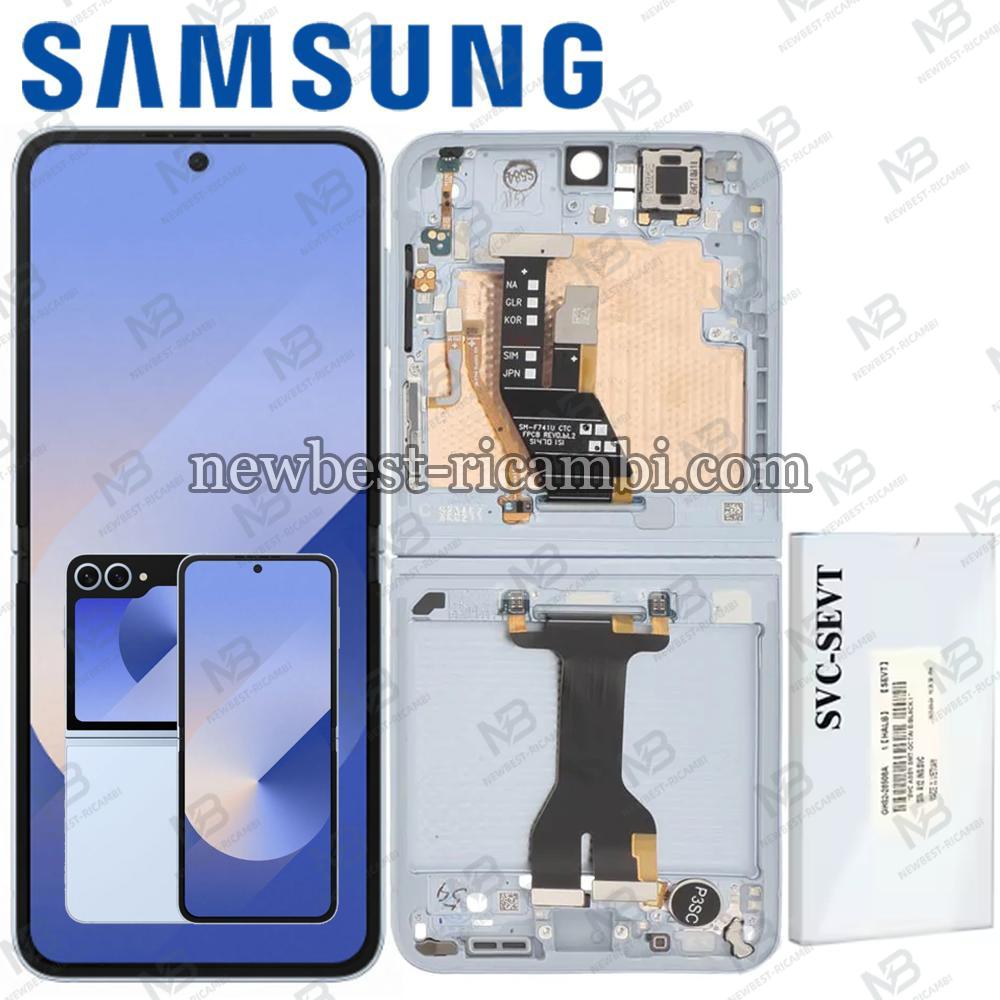 Samsung Galaxy Z Flip 6 F741 Touch + Lcd + Frame Blue Service Pack