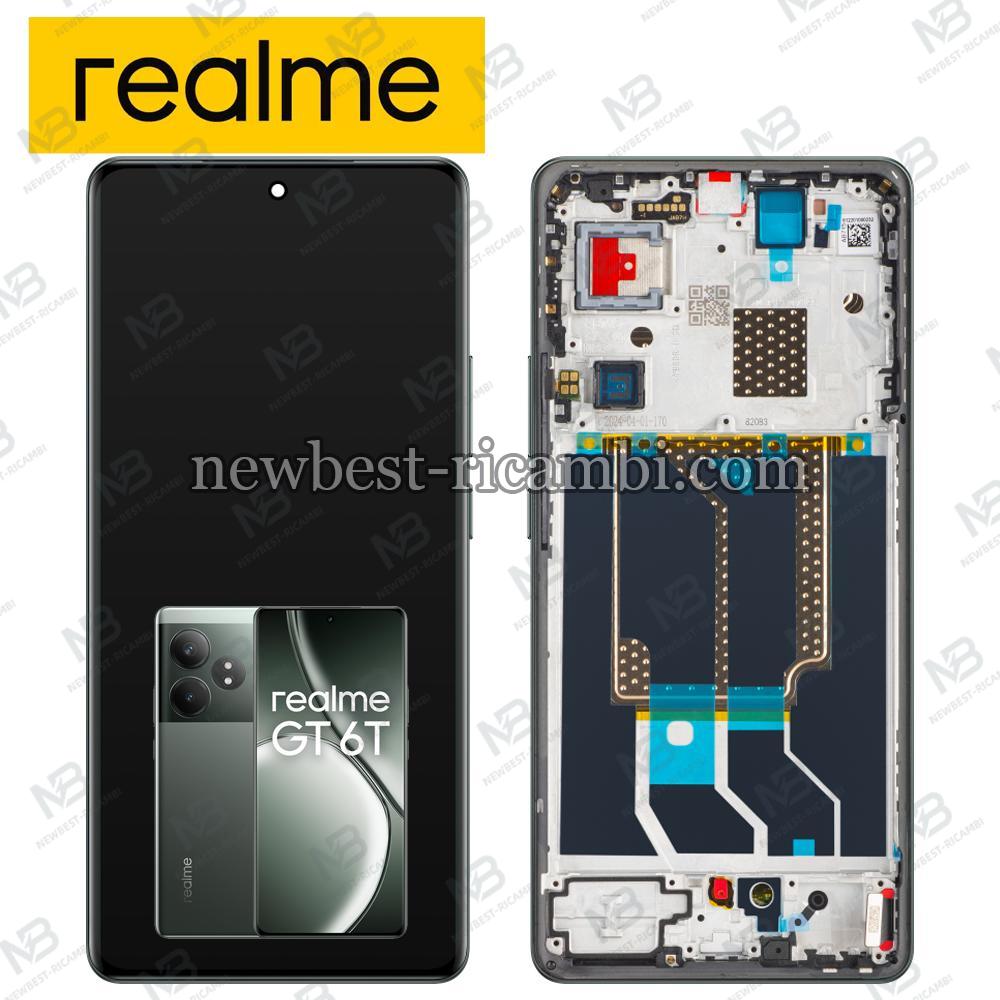 Realme GT 6T 5G (RMX3853) Touch + Lcd + Frame Green Service Pack