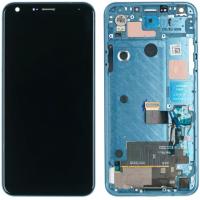 LG Q7 LMQ610EM touch+lcd+frame blue mono sim original