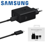 Wall Charger Samsung 50W 3A 2 x USB-C with USB-C Cable Black EP-T5020XBEGEU In Blister