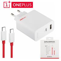 Wall Charger OnePlus 80W 7.3A 1 x USB-A - 1 x USB-C with USB-C Cable White 5461100597 In Blister